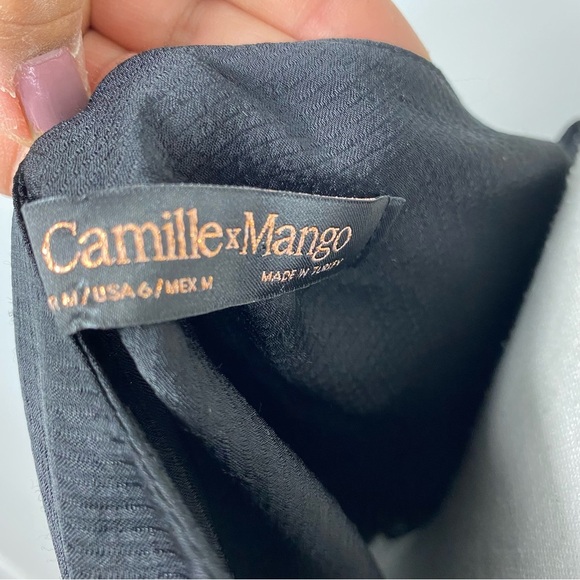 Camille x Mango Asymmetric Hem Dress Sz M - Picture 9 of 10